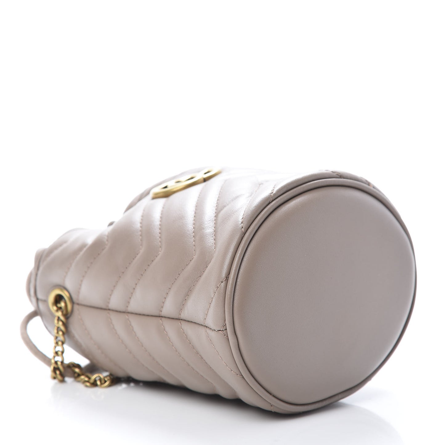 Calfskin Matelasse Mini GG Marmont 2.0 Bucket Bag Porcelain Rose