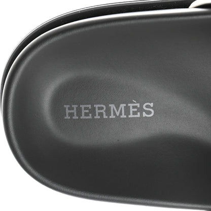 Hermes Calfskin Womens Chypre Sandals 35.5 White 7 of 9
