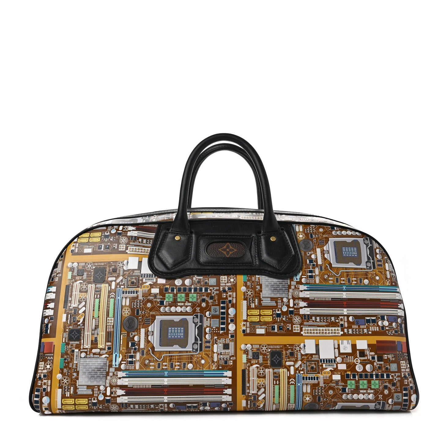 Calfskin Printed Motherboard Week-End Bag Multicolor