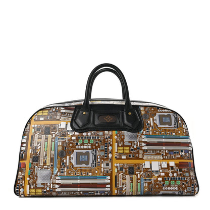 Louis Vuitton Calfskin Printed Motherboard Week-End Bag Multicolor 1 of 5