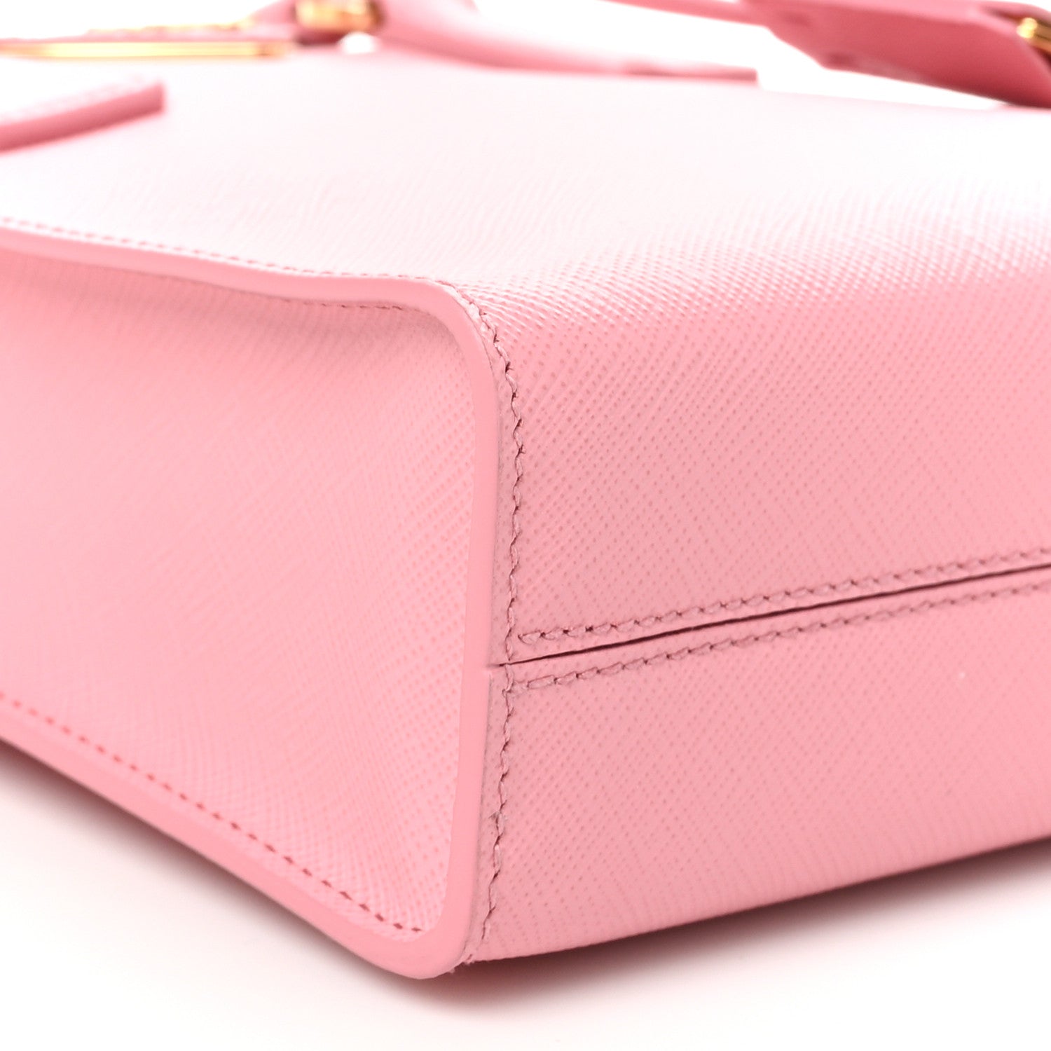Prada Saffiano Lux Metal Triangle Handbag Pelato 8 of 9