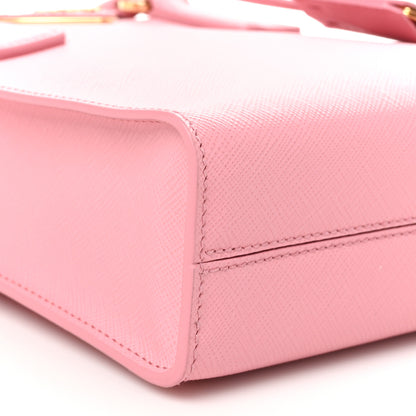 Prada Saffiano Lux Metal Triangle Handbag Pelato 8 of 9