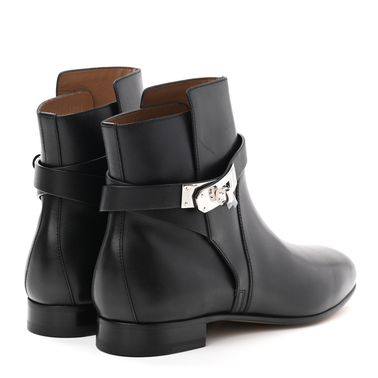 Hermes Calfskin Neo Low Boots 38 Black 4 of 9
