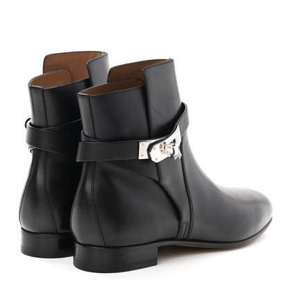 Hermes Calfskin Neo Low Boots 38 Black 4 of 9