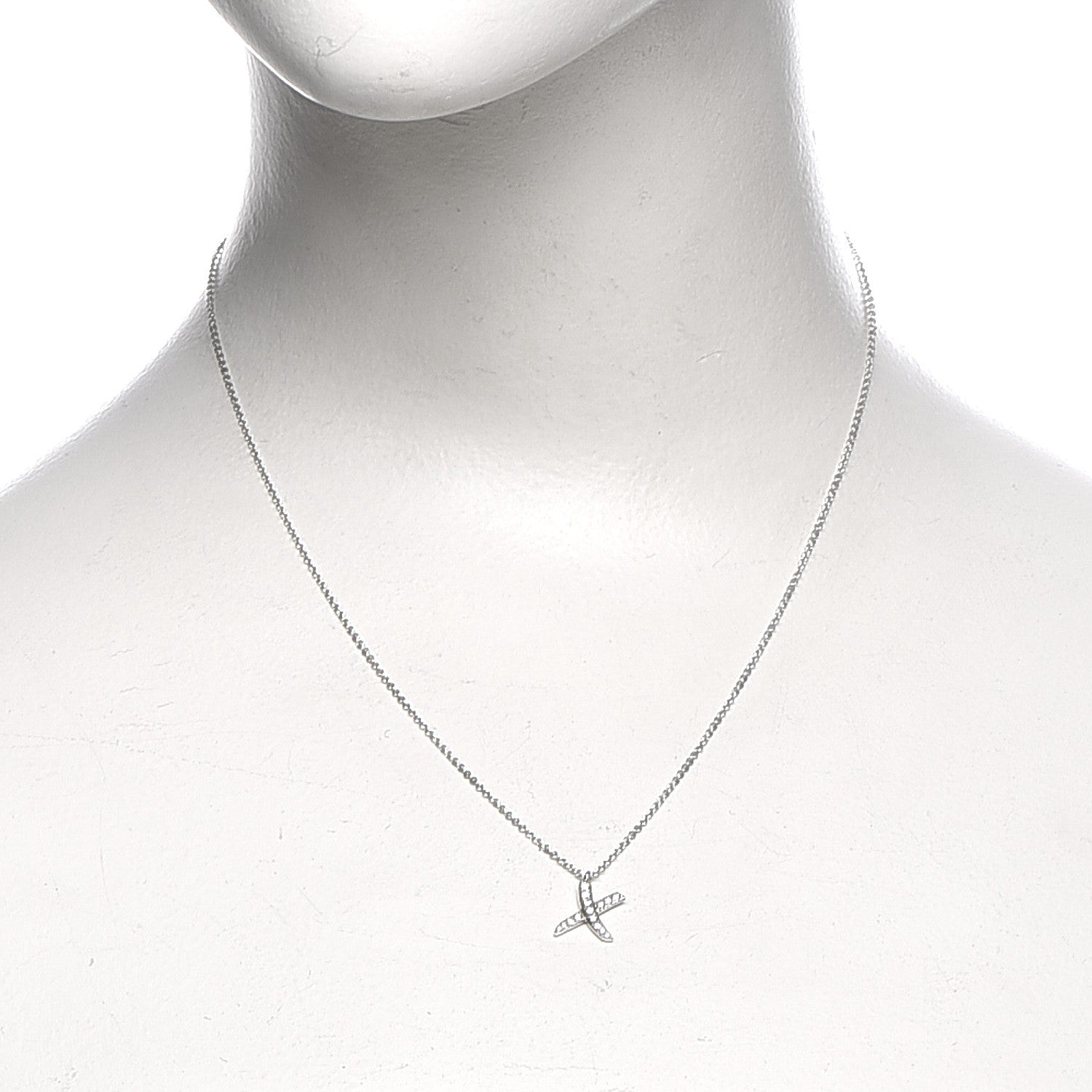 Tiffany 18K White Gold Diamond Paloma Picasso Graffiti X Pendant Necklace 10 of 16