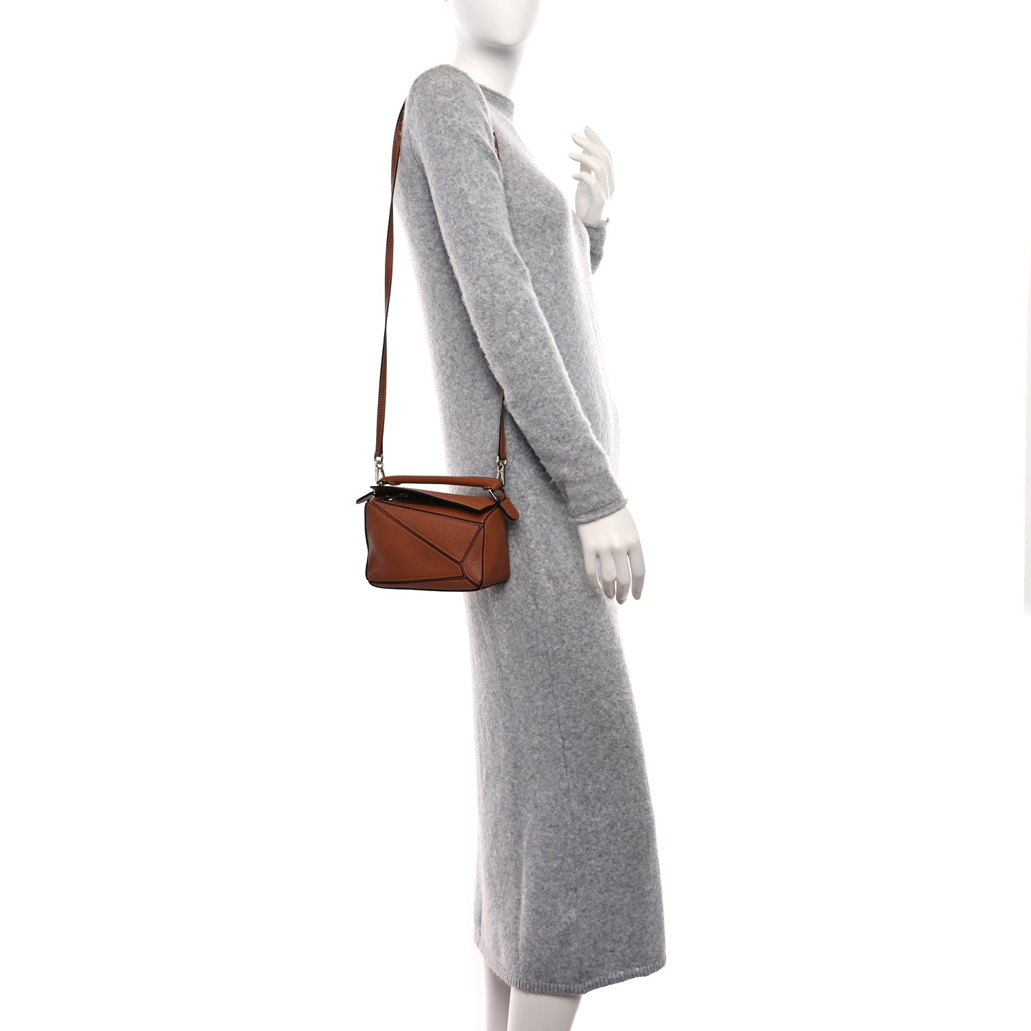 Loewe Calfskin Mini Puzzle Bag Tan 2 of 8