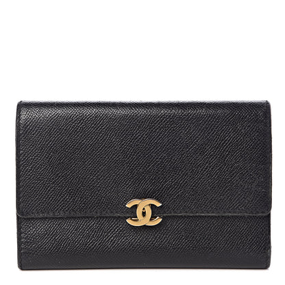 Chanel Caviar CC Large Flap Wallet Black 1 of 9