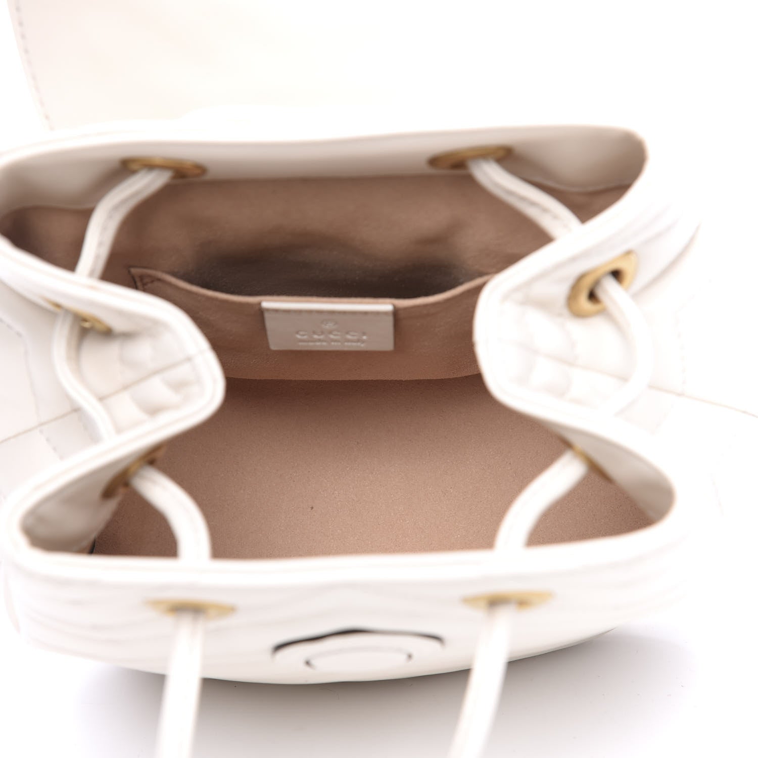 Gucci Calfskin Matelasse GG Marmont Flap Backpack White 4 of 8