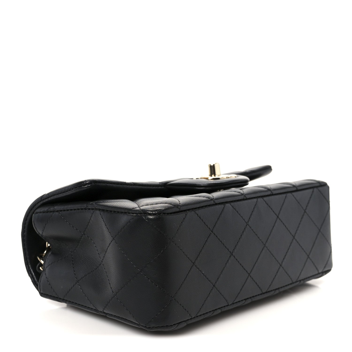 Chanel Lambskin Quilted Mini Rectangular Flap Black 4 of 11