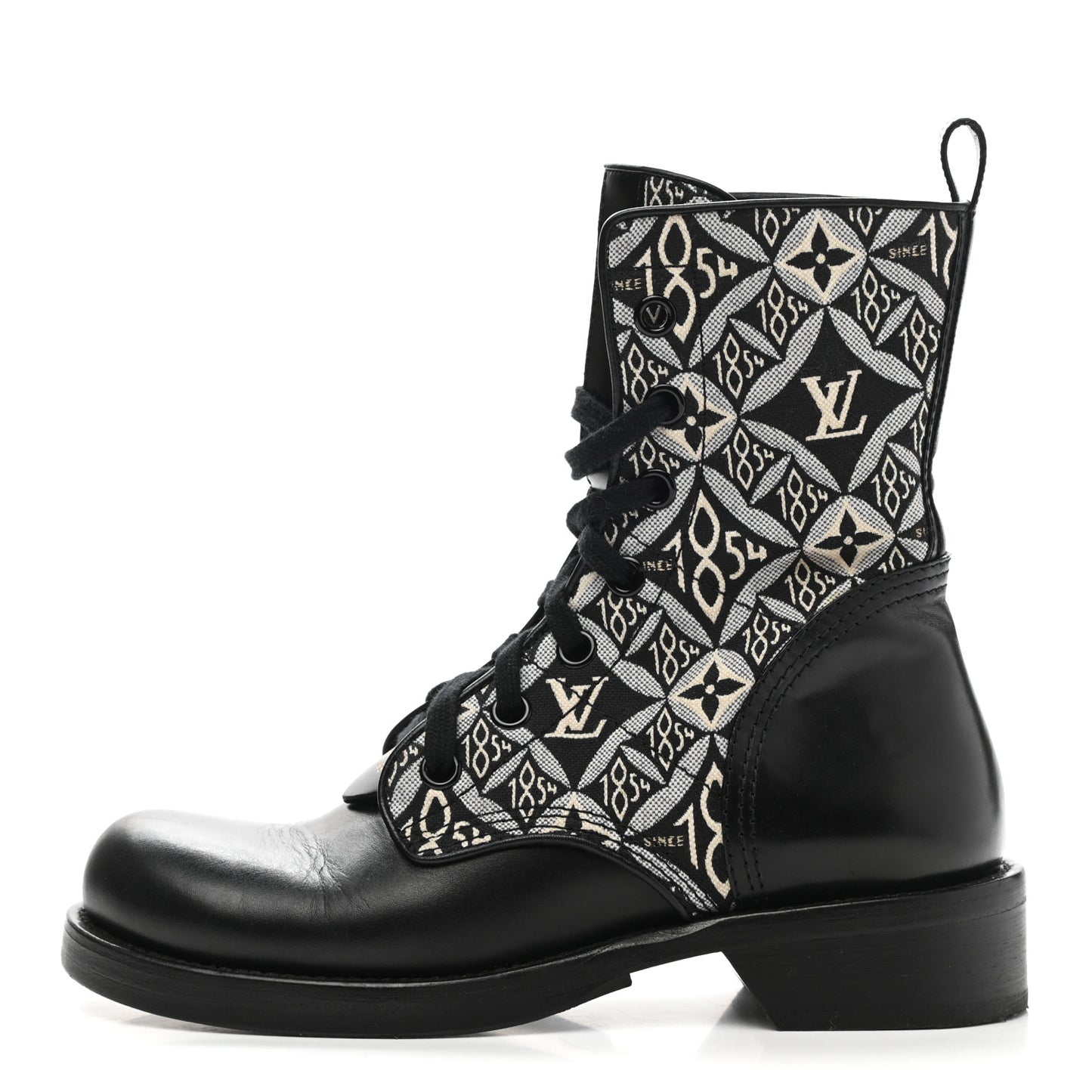 Jacquard Calfskin Since 1854 Metropolis Flat Ranger Boot 38.5 Gray