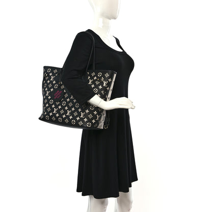Louis Vuitton Empreinte Spring In The City Neverfull MM Black White Pink 2 of 9