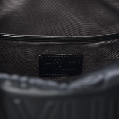 Louis Vuitton Calfskin Embossed Mini Cube Speedy Black 9 of 12