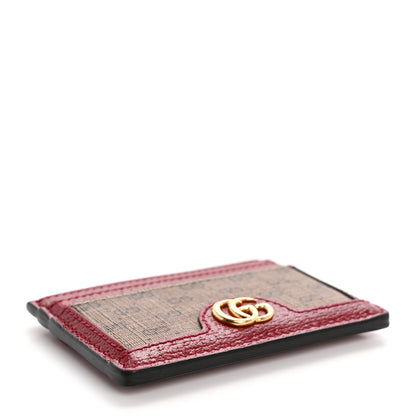 Gucci X DORAEMON Mini Vintage GG Supreme Monogram Card Holder Beige Cherry Red 5 of 11