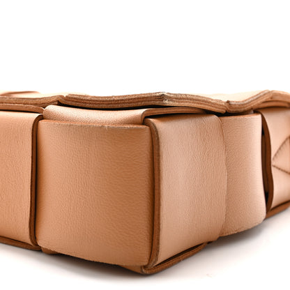 Bottega Veneta Lambskin Maxi Intrecciato Cassette Crossbody Bag Caramel 9 of 9