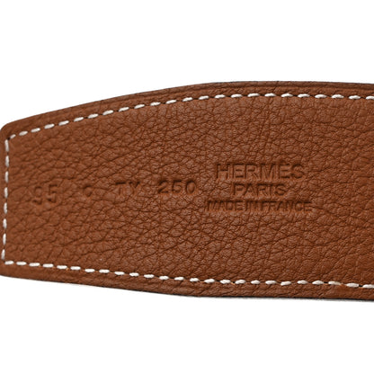 Hermes Box Togo 38mm Constance H Belt 90 36 Black Gold 3 of 6