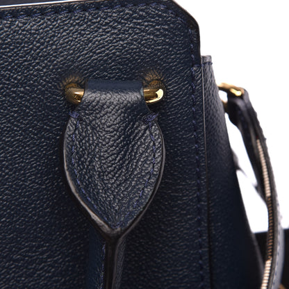 Burberry Soft Grain Calfskin Medium Buckle Tote Blue Carbon 10 of 11