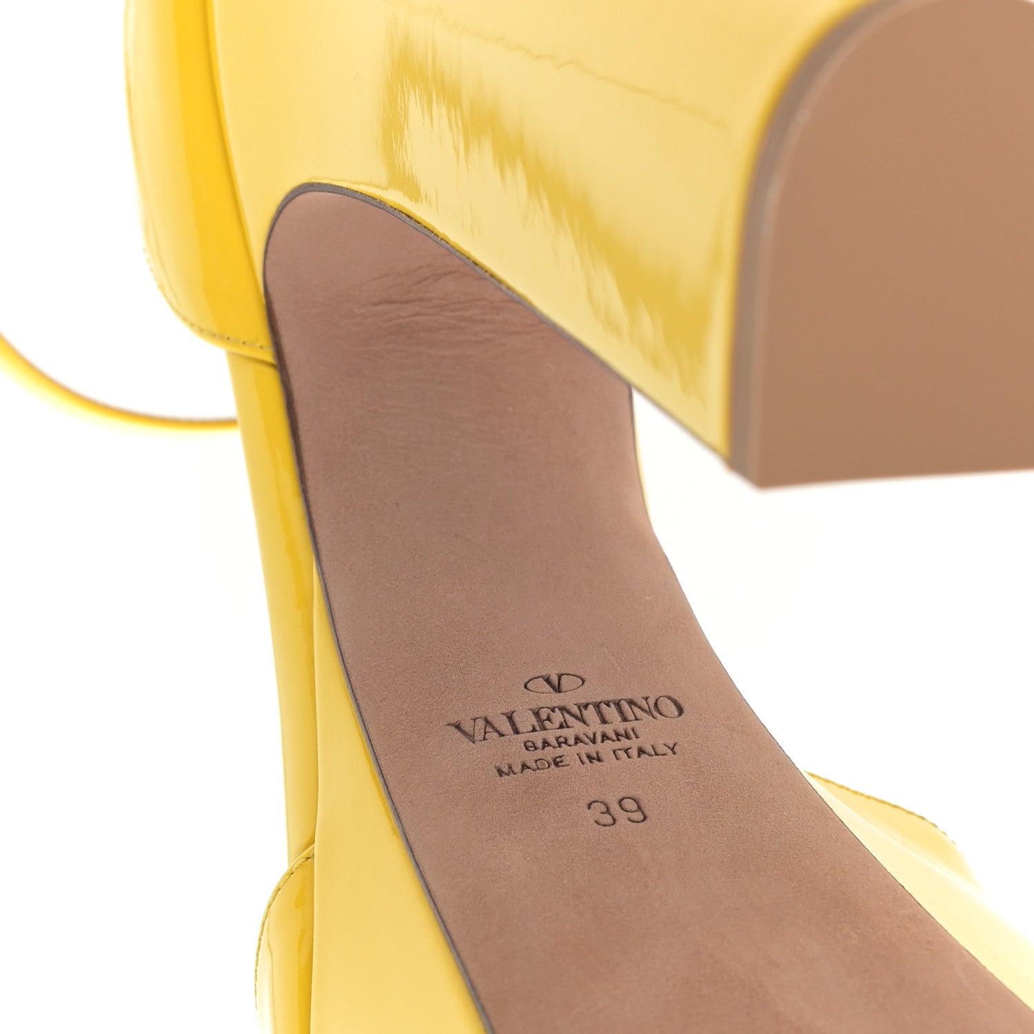 Valentino Garavani Patent Tan-Go 55/155mm Platform Pumps 39 Bright Lemon 7 of 10