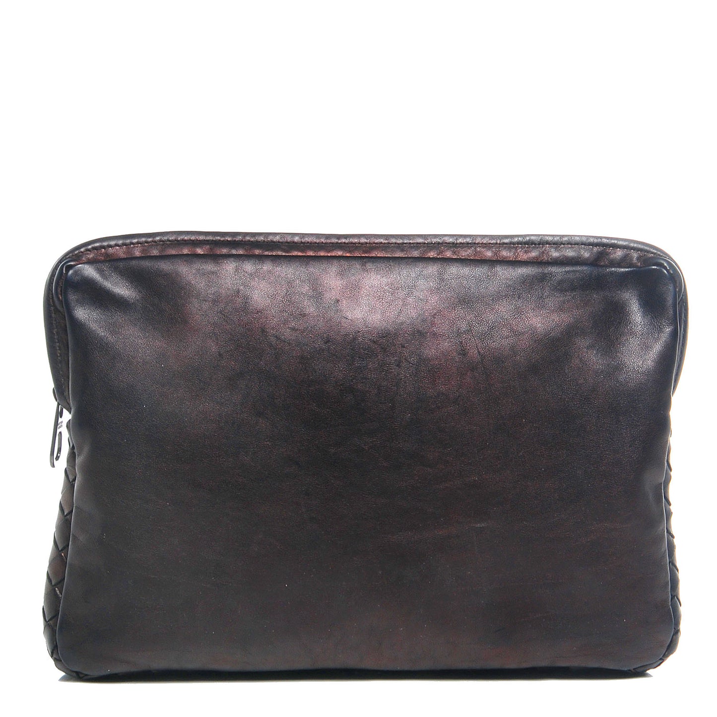Calf Intrecciato Clutch Nero Black