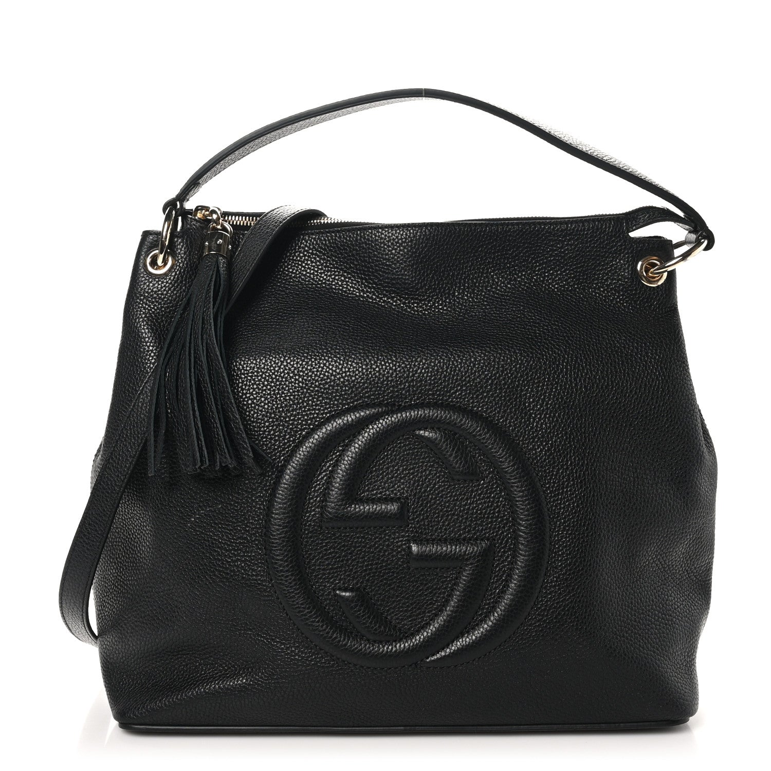 Gucci Pebbled Calfskin Large Soho Hobo Black 1 of 10