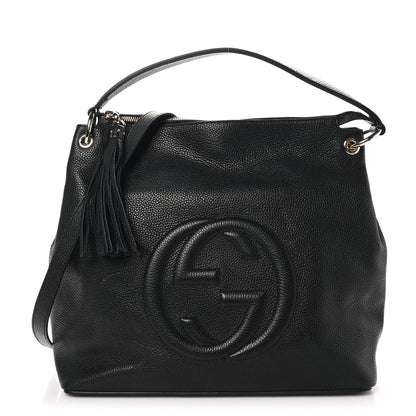 Gucci Pebbled Calfskin Large Soho Hobo Black 1 of 10