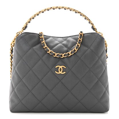 Chanel Caviar Quilted Chanel Way Clutch With Chain Grey 1 of 10