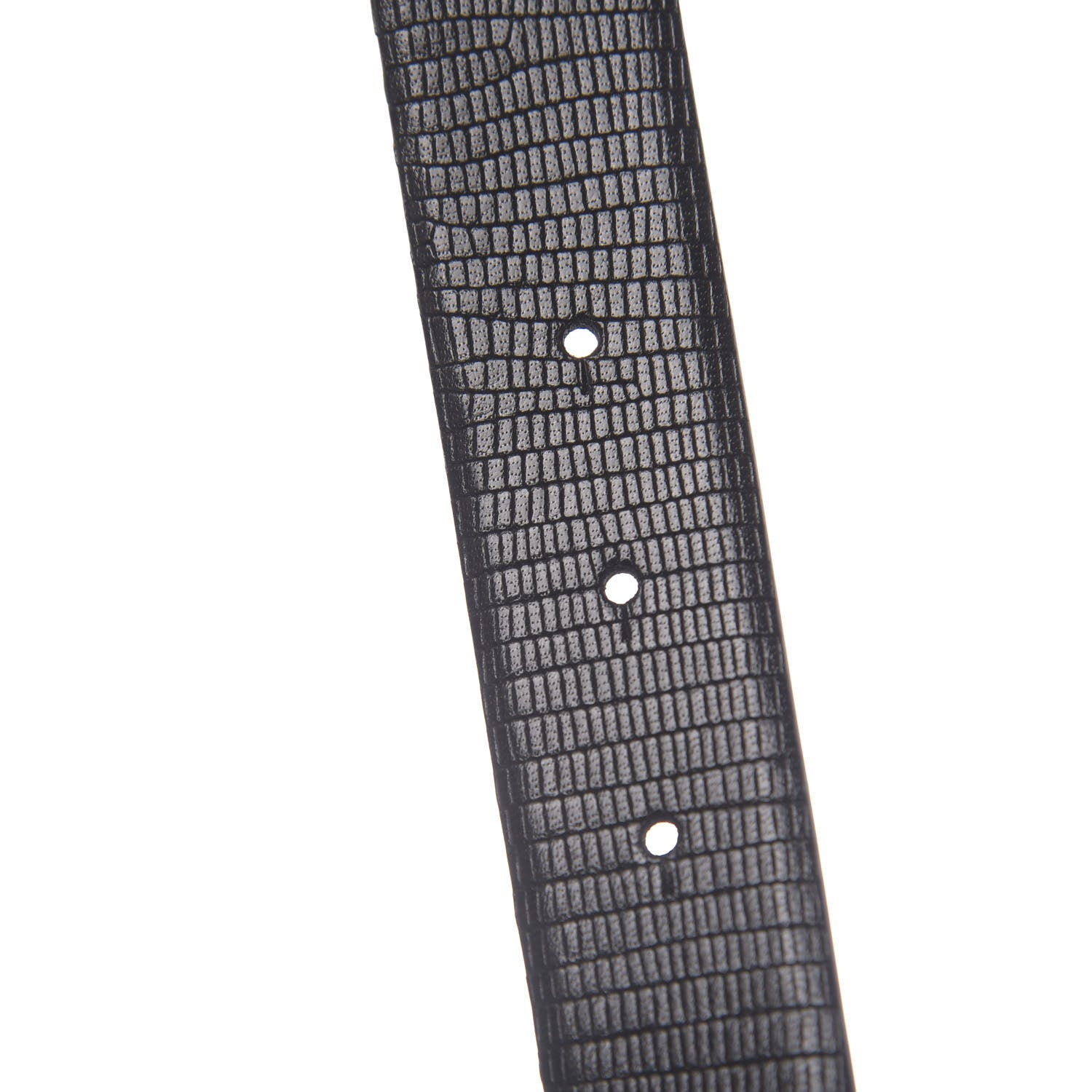 Chanel Lizard Embossed Calfskin Gripoix Poured Glass Along The Nile CC Belt 95 38 Black 6 of 7