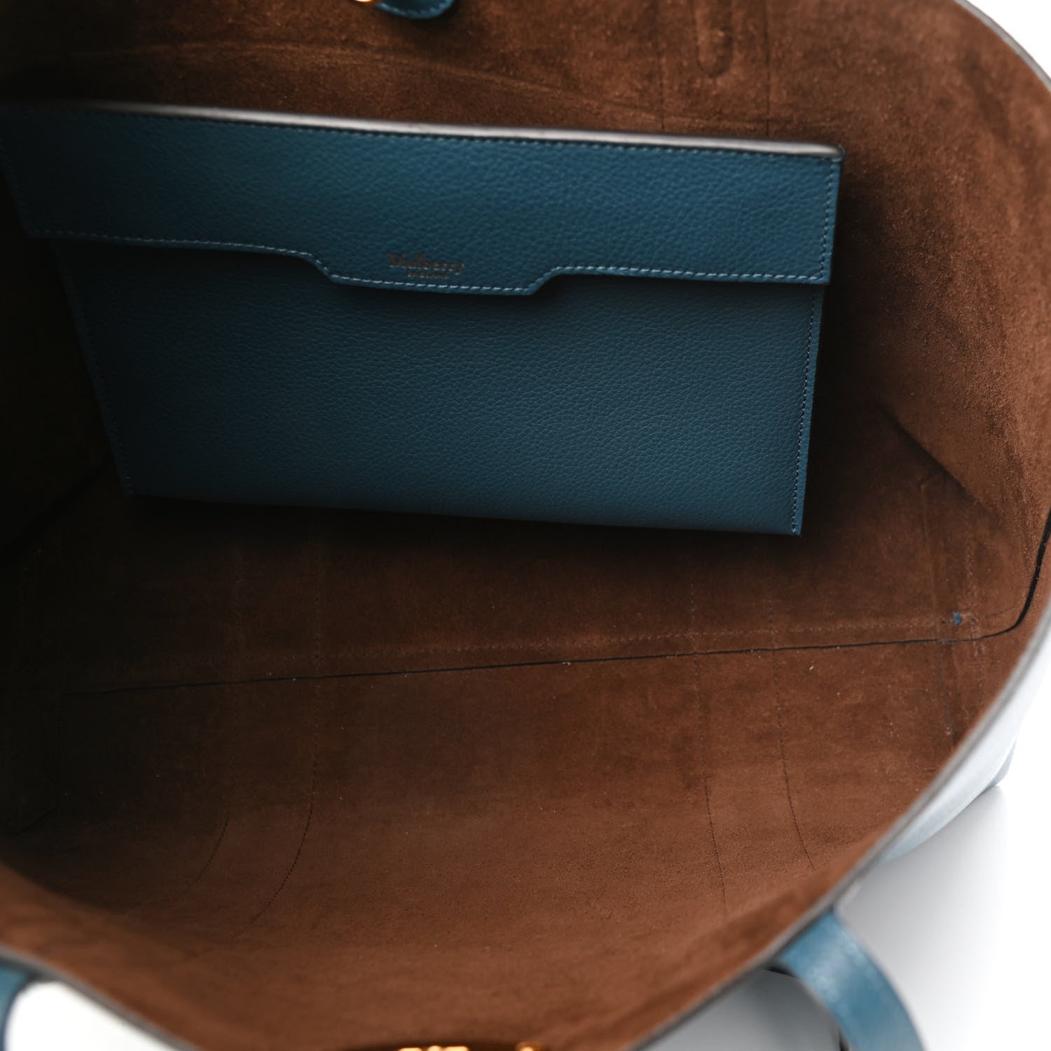 Mulberry Small Classic Grain Bayswater Tote Deep Sea 5 of 8