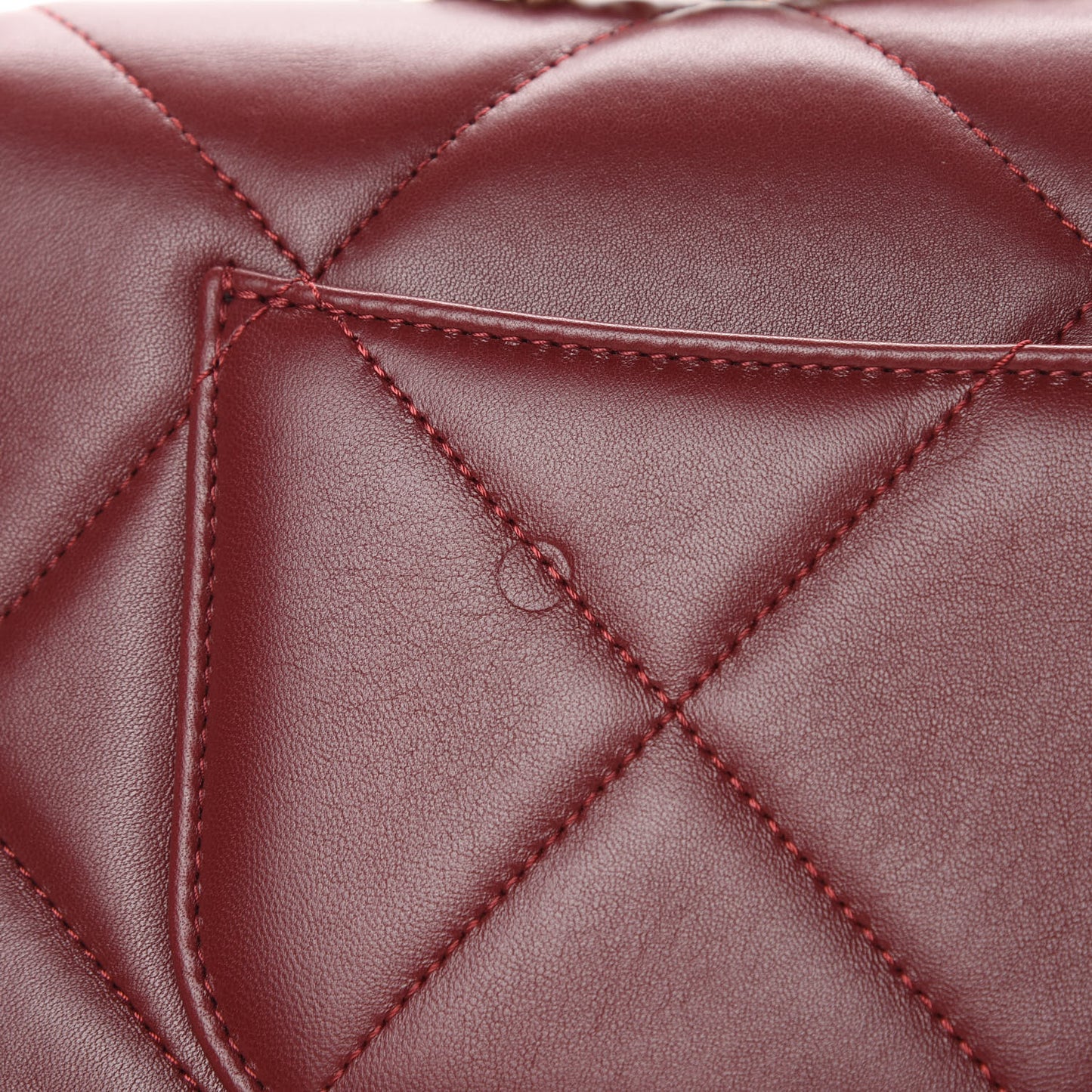 Lambskin Quilted Medium Trendy CC Flap Dual Handle Bag Burgundy