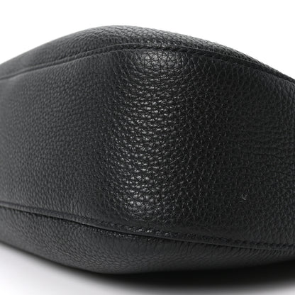 Prada Vitello Daino Soft Zippered Hobo Shoulder Bag Black 10 of 10