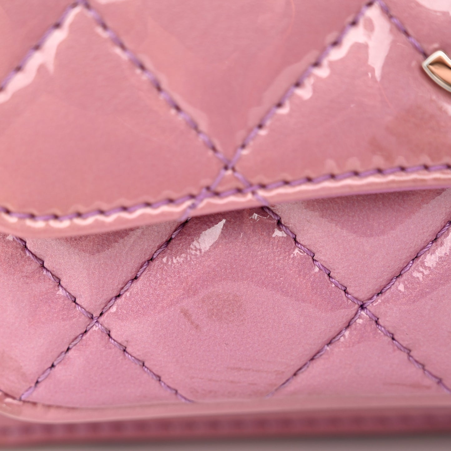 Patent Quilted Small Pocket Box Camera Case Purple