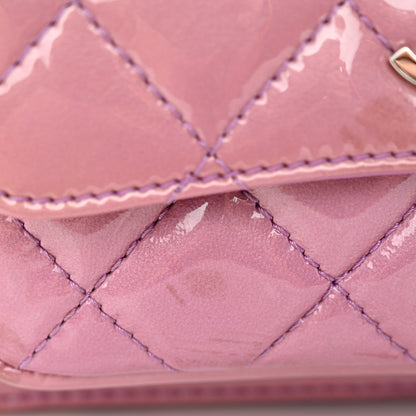 Chanel Patent Quilted Small Pocket Box Camera Case Purple 13 of 13