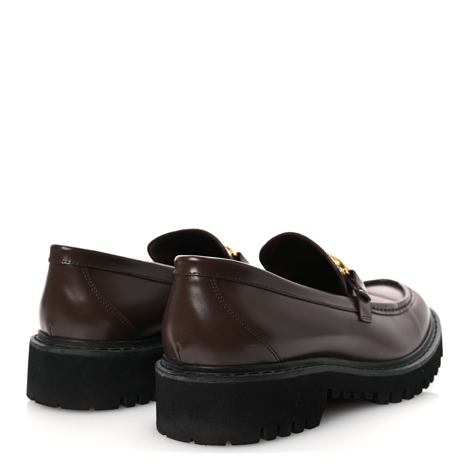 Valentino Garavani Calfskin Vlogo Loafers 39.5 Cacao 5 of 14