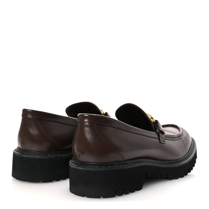 Valentino Garavani Calfskin Vlogo Loafers 39.5 Cacao 5 of 14