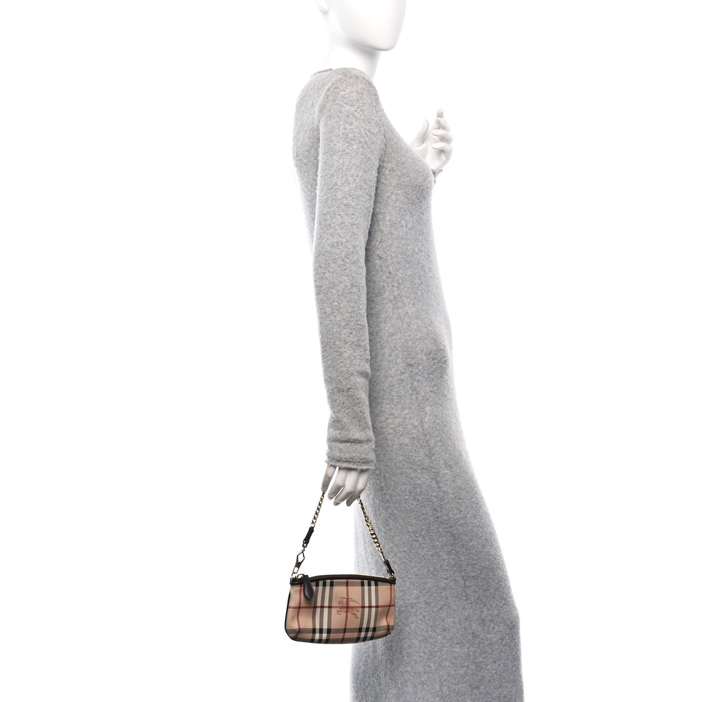 Haymarket Check Clara Pochette Chocolate