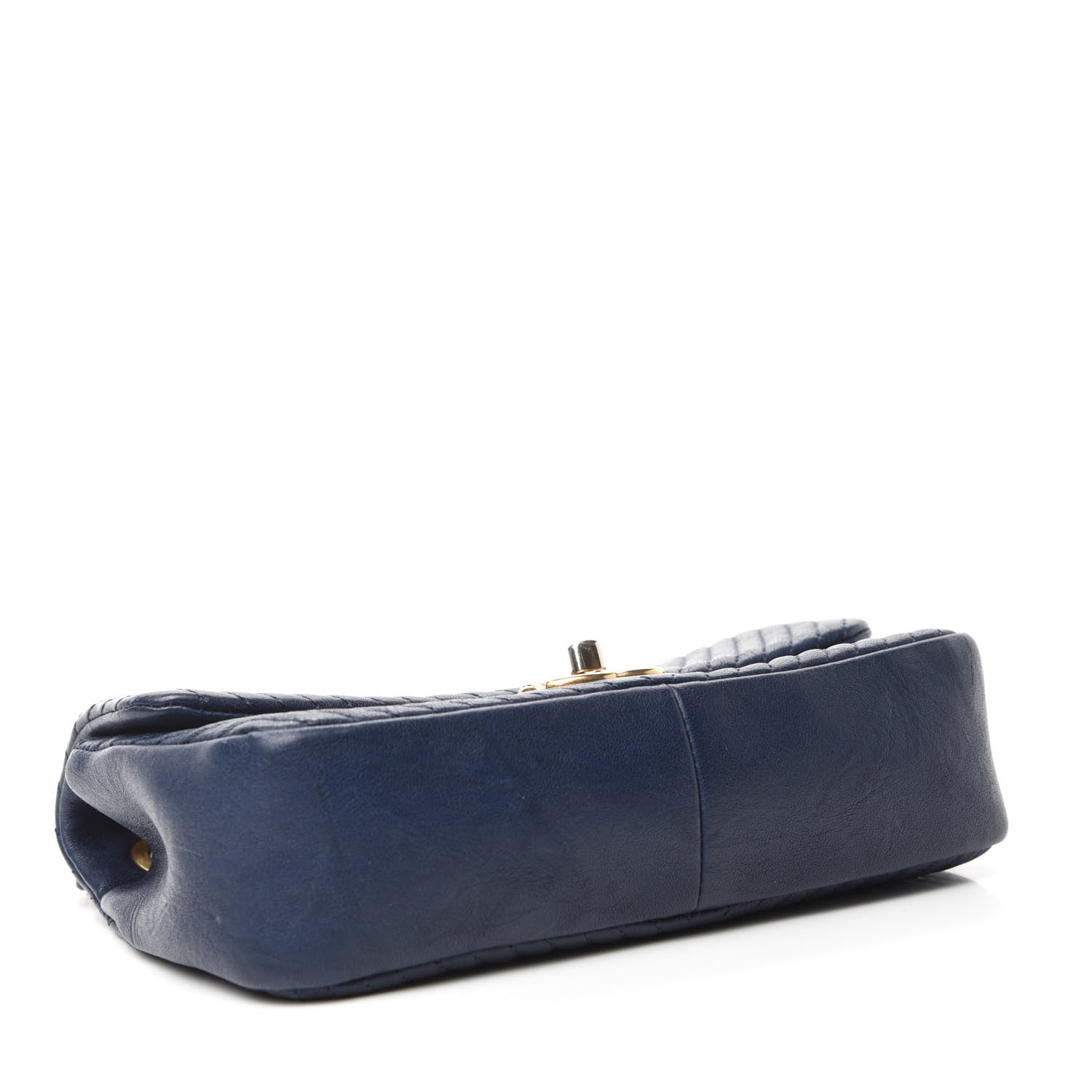 Chanel Calfskin Surpique Chevron Small Flap Navy 5 of 11