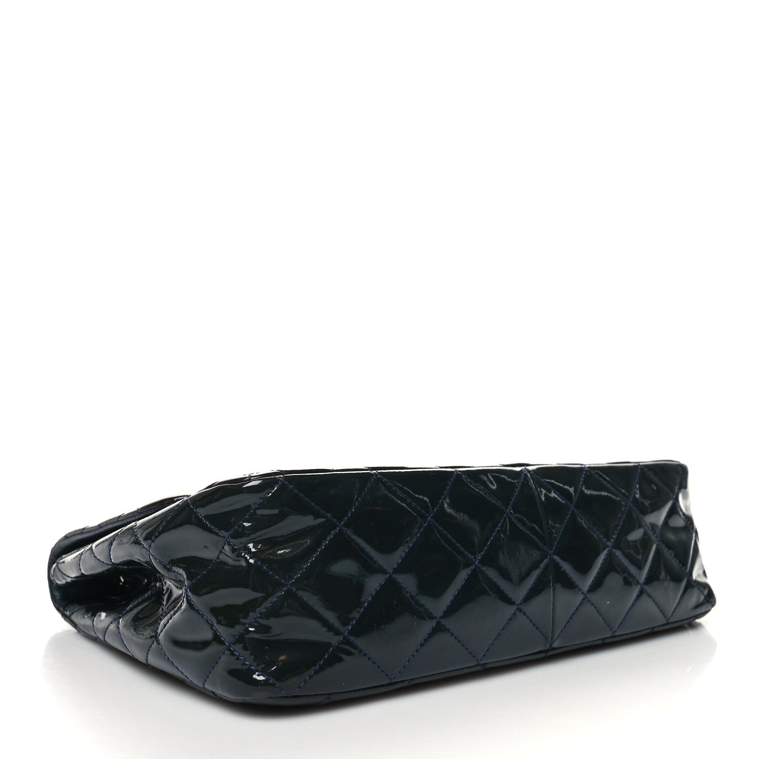 Chanel Patent Quilted Jumbo Single Flap Navy 4 of 11