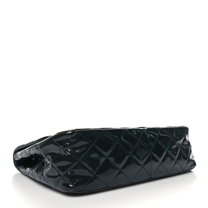 Chanel Patent Quilted Jumbo Single Flap Navy 4 of 11