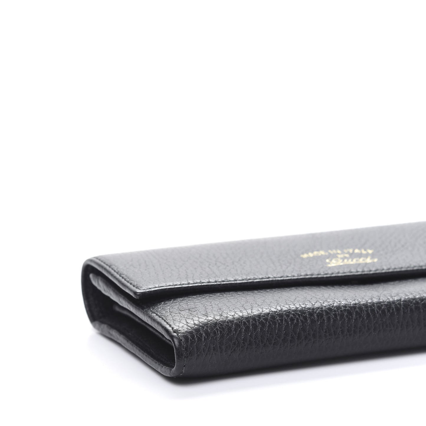 Dollar Calfskin Swing Continental Wallet Black