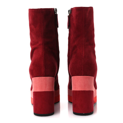 Hermes Suede Goatskin Womens Wedge Boot 36 6 of 10