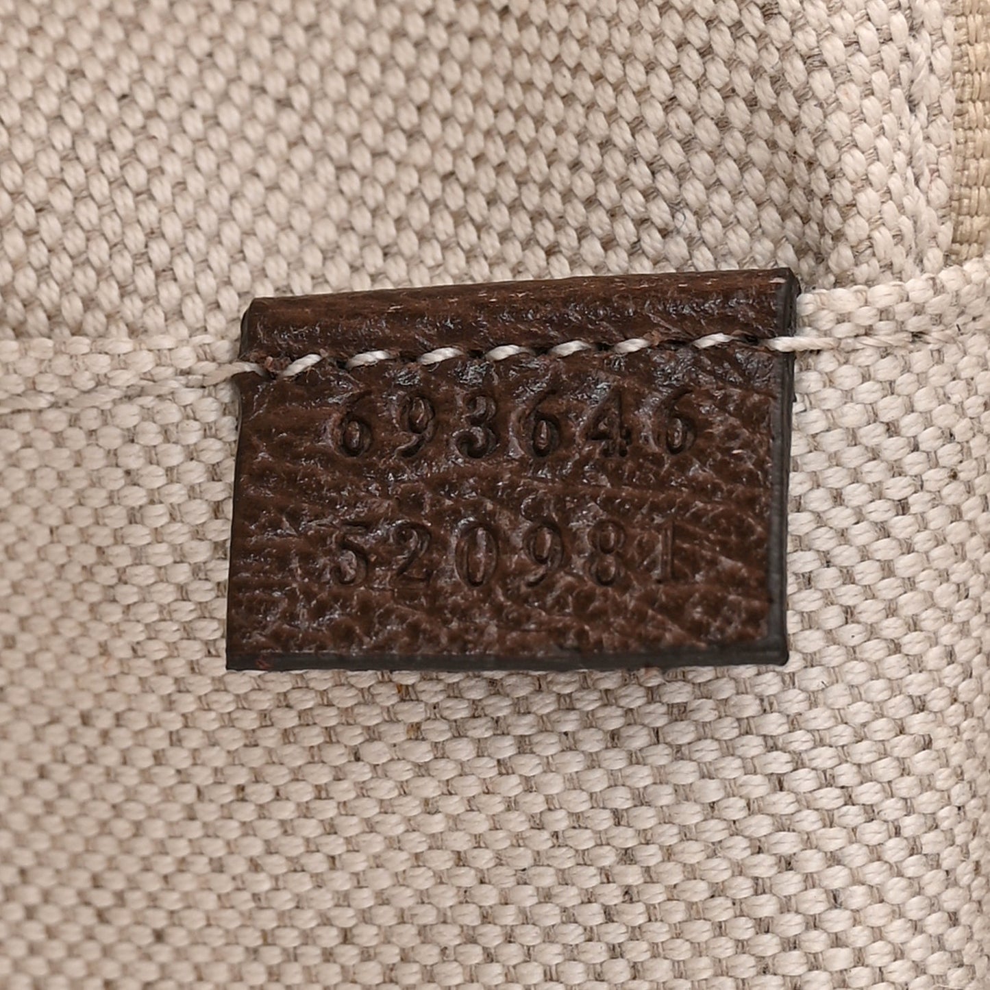 Monogram Jumbo GG Textured Dollar Calfskin Web Small Savoy Cabin Trolley Camel Ebony New Acero