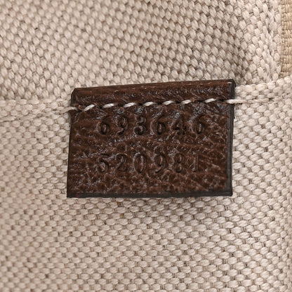 Gucci Monogram Jumbo GG Textured Dollar Calfskin Web Small Savoy Cabin Trolley Camel Ebony New Acero 6 of 11