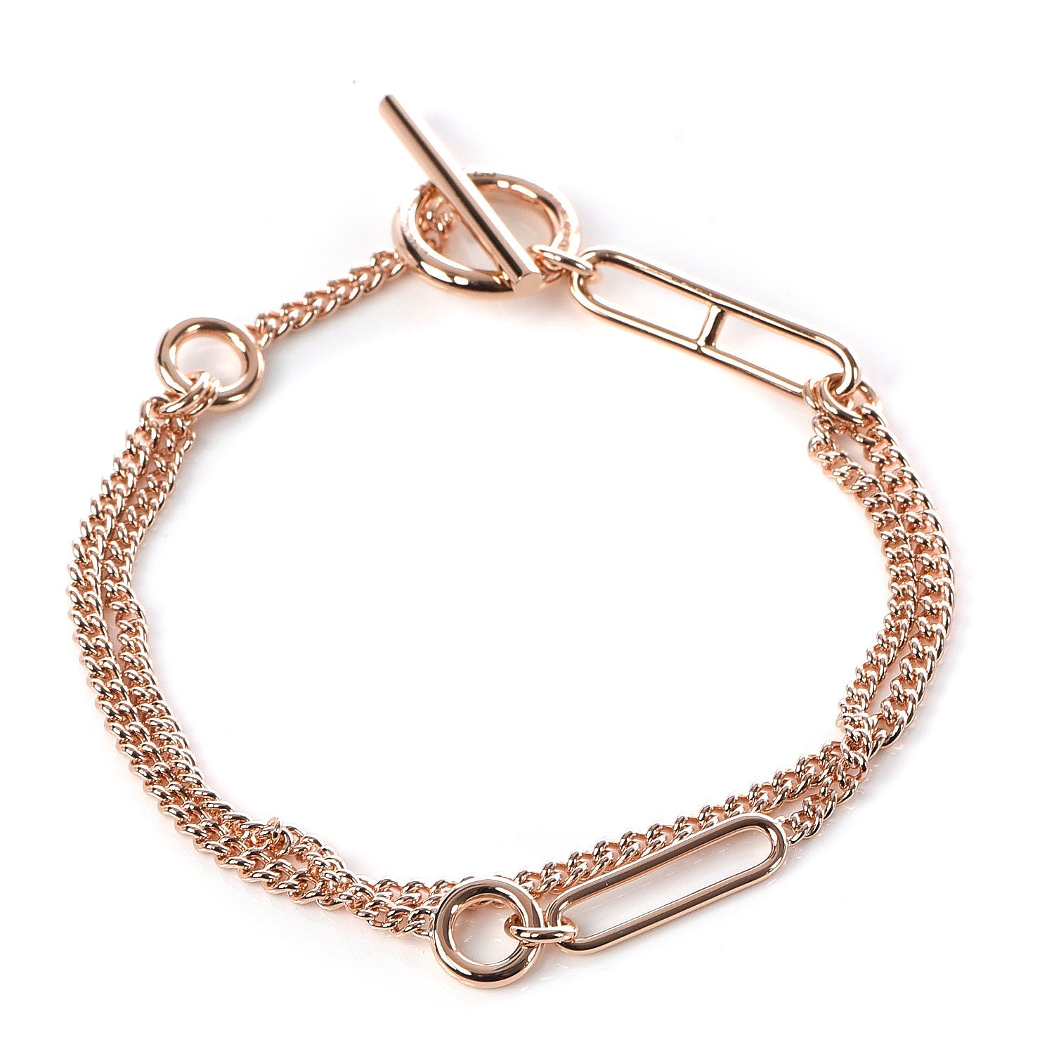 Hermes 18K Rose Gold Echappee Bracelet SH 1 of 4