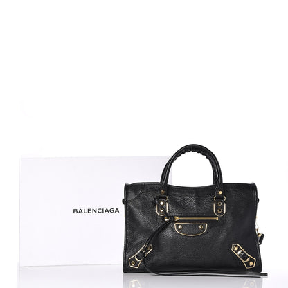 Balenciaga Chevre Gold Metallic Edge Hardware S City Black 8 of 8