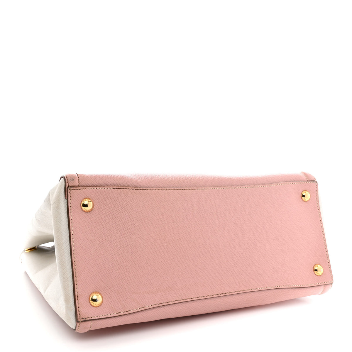 Saffiano Lux Medium Bi-Color Tote Orchidea Talco