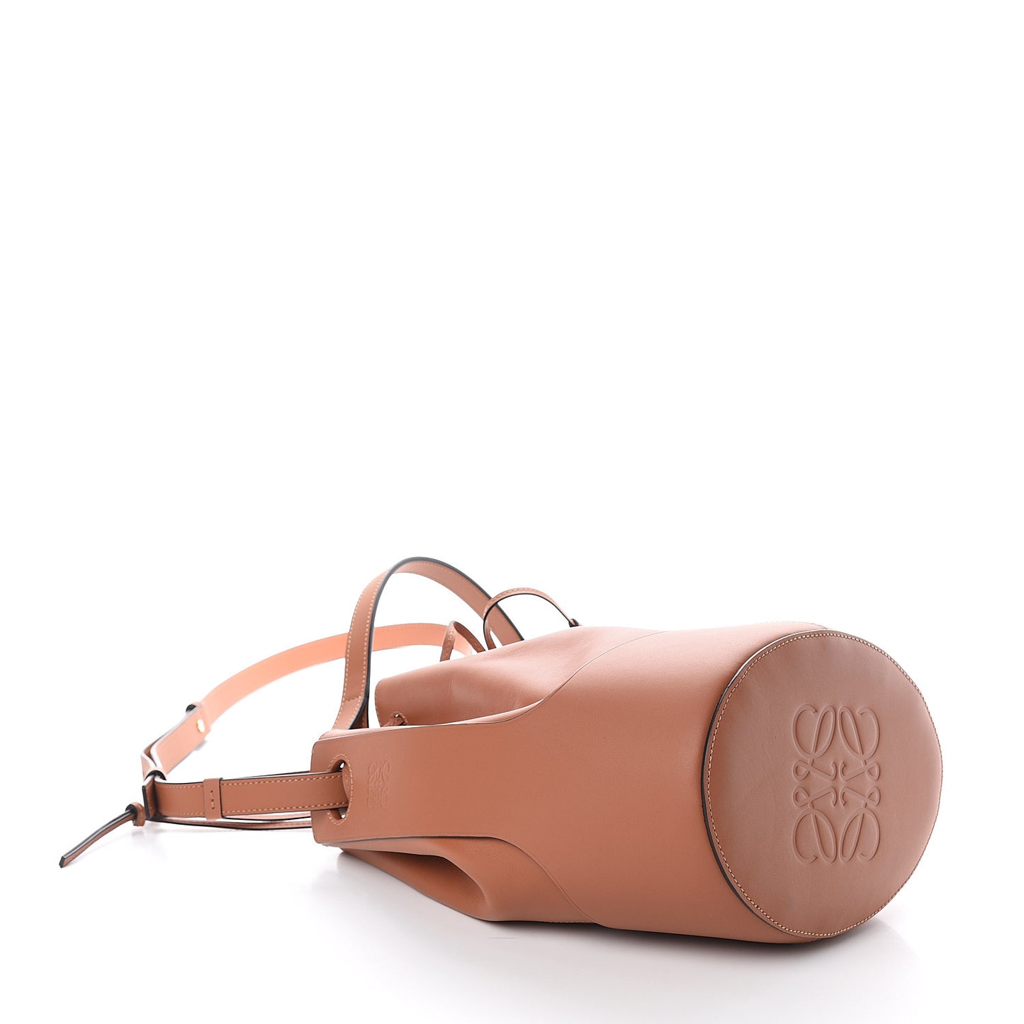 Calfskin Balloon Bucket Bag Tan