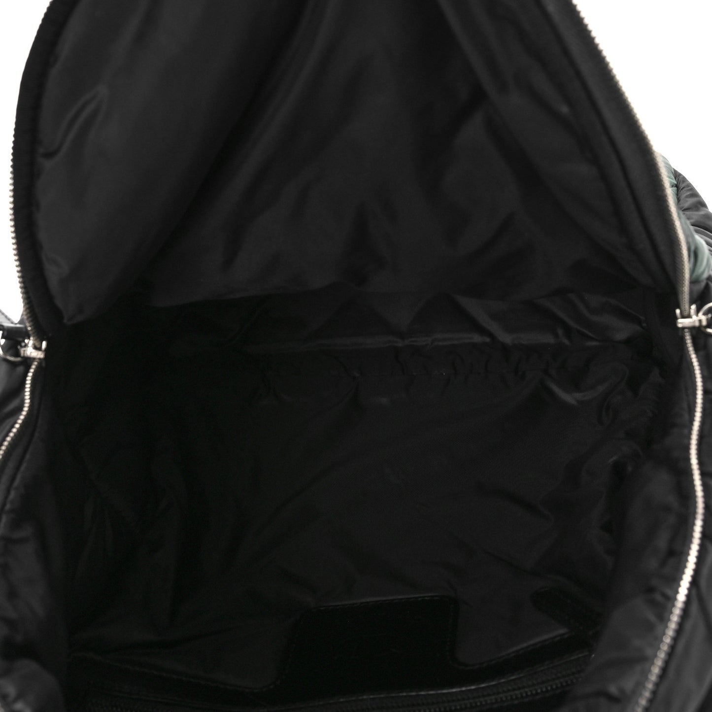 Nylon Quilted Coco Cocoon Backpack Khaki Black