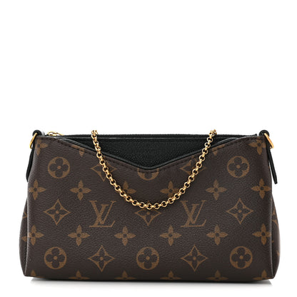 Louis Vuitton Monogram Pallas Clutch Black 1 of 11