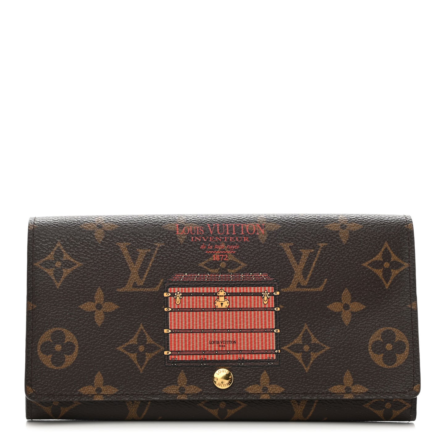 Monogram Trunks and Locks Sarah Wallet