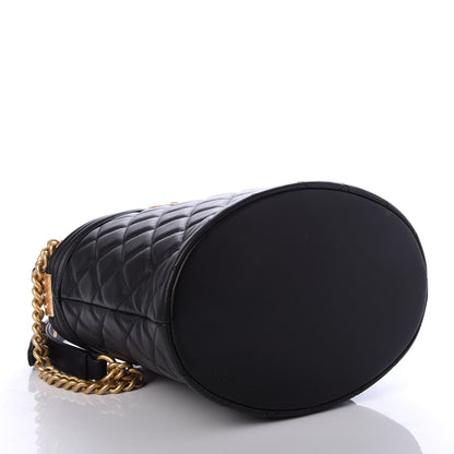 Chanel Calfskin Quilted Boy Bucket Bag Black 4 of 8