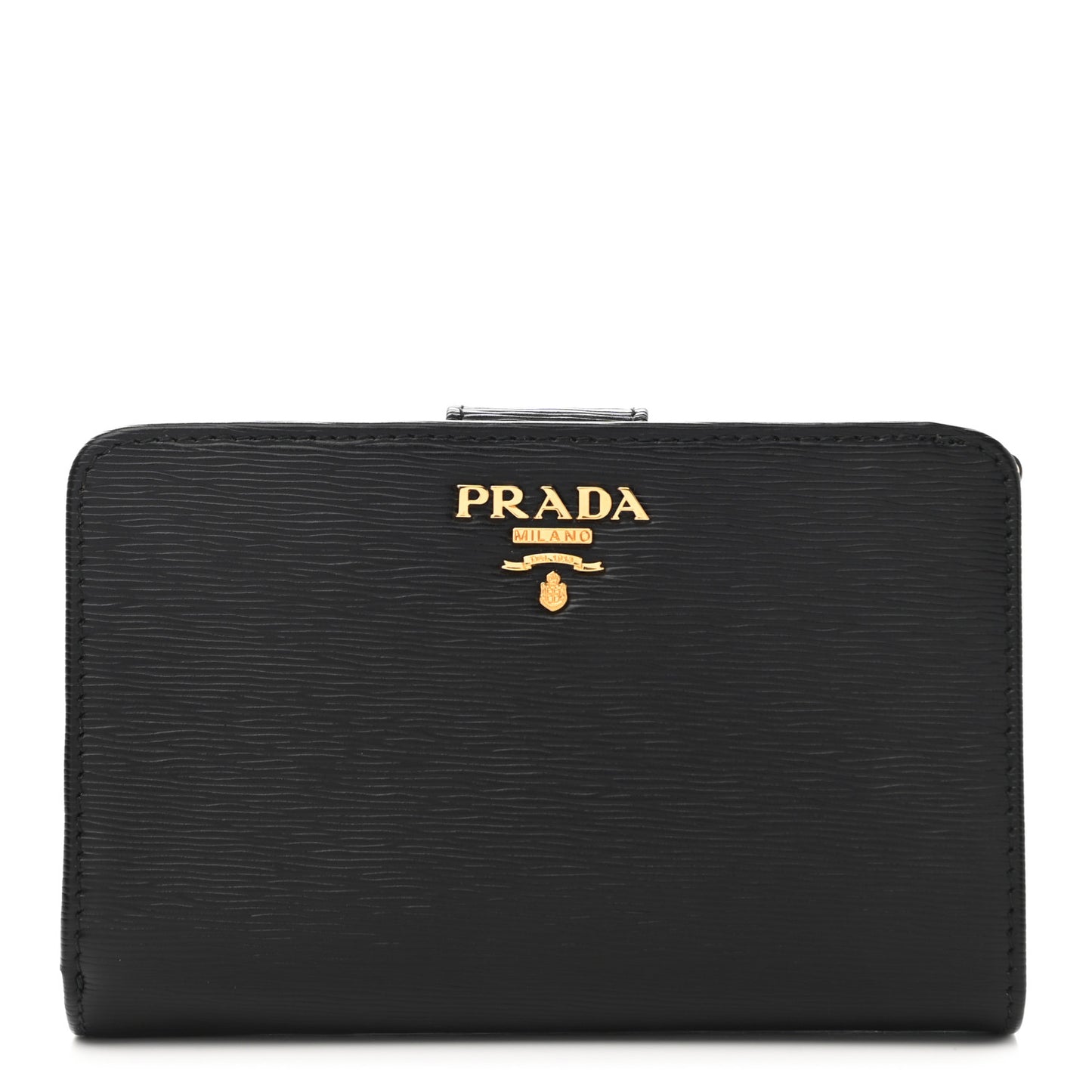 Vitello Move Metal Compact Wallet Black